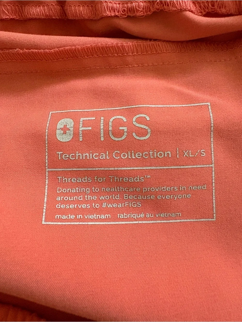 FIGS Men's Coral Joggers with Dark Gray Drawstring